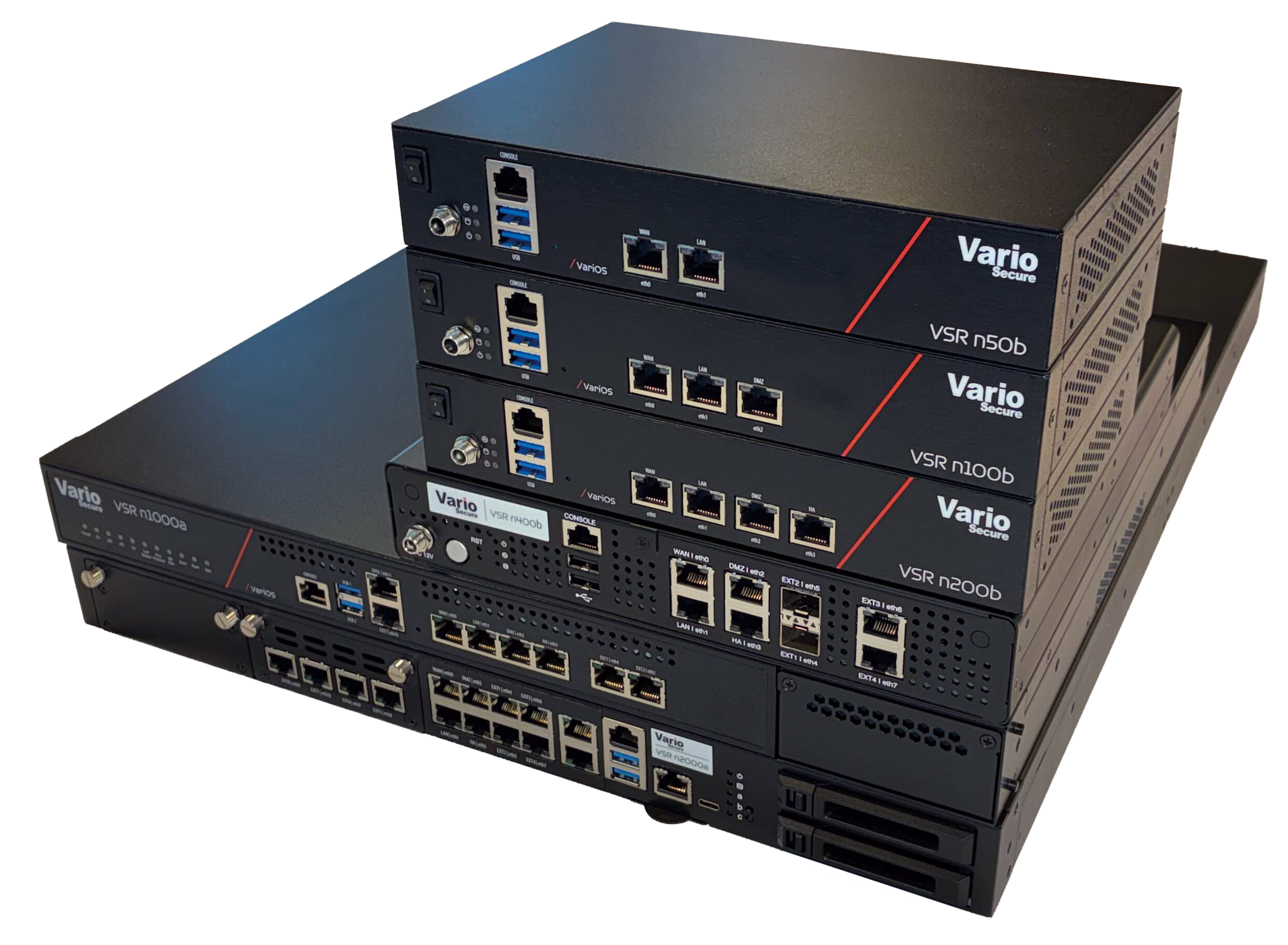 VSR n50b、100b、200b、400b、1000a、2000aの筐体写真